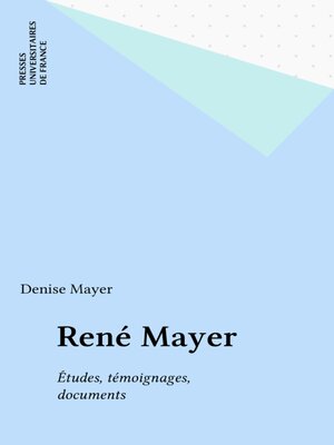 cover image of René Mayer